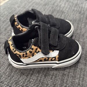 Vans Black and Brown Sneakers with Velcro Straps